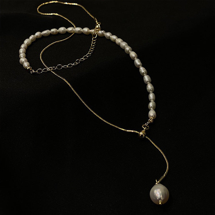 Style Freshwater Pearl Female Personality Simple Elegant Necklaces