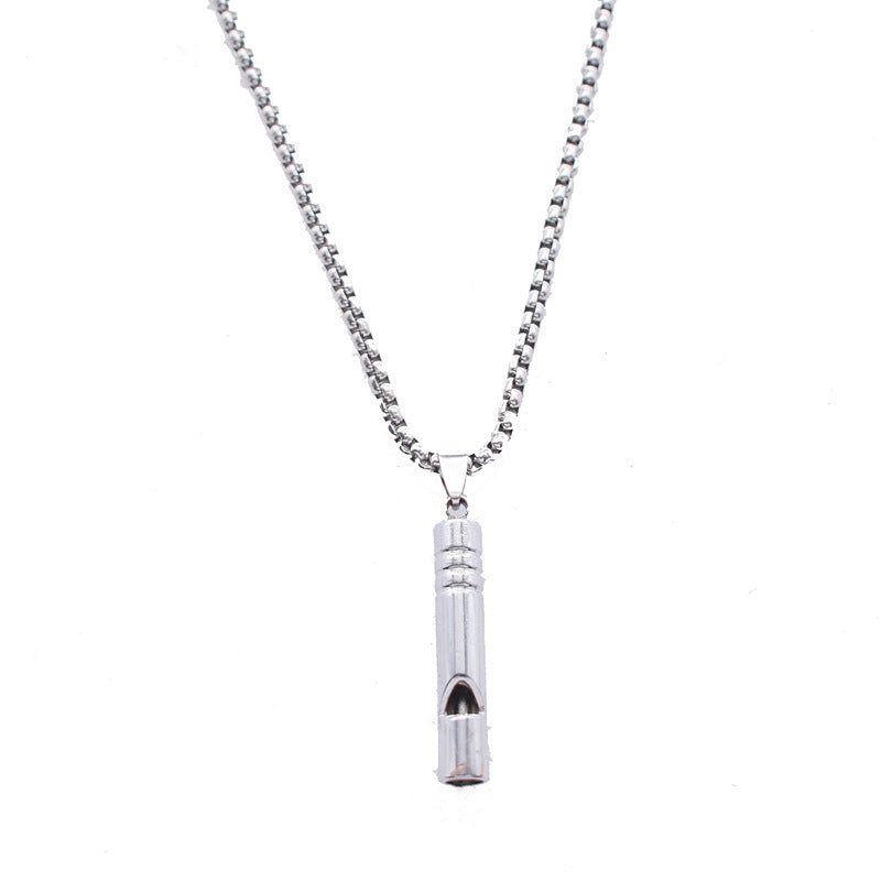 Women's & Men's & Wine Bottle Whistle Blowing Pendant And Hip Necklaces