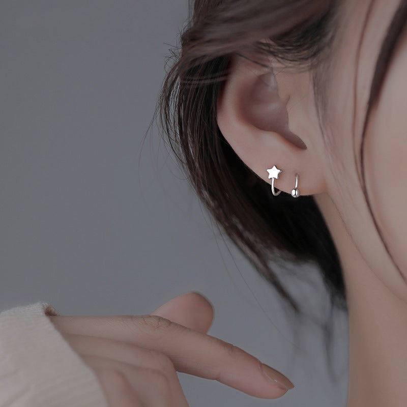 Women's Spring Design Glossy Love Screw Tightening Earrings