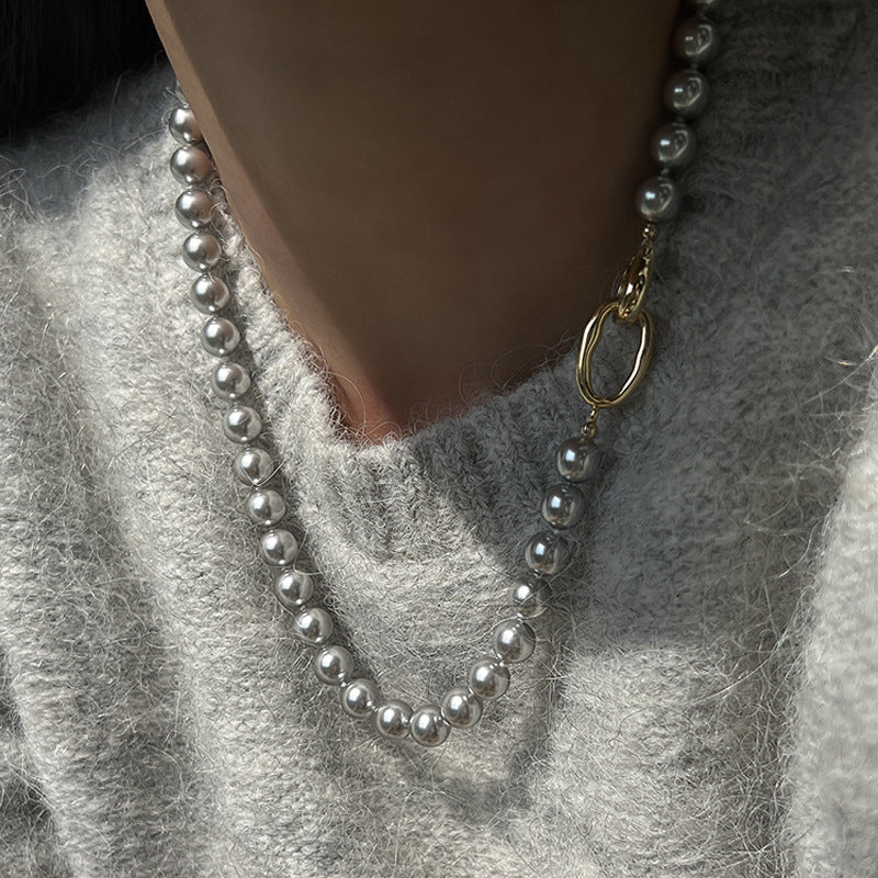 Circle Strong Light Pearl Female Minority Clavicle Chain Necklaces