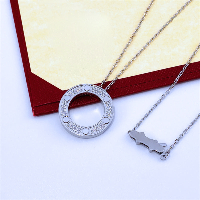 Diamond Rose Gold Light Luxury No Fading Necklaces