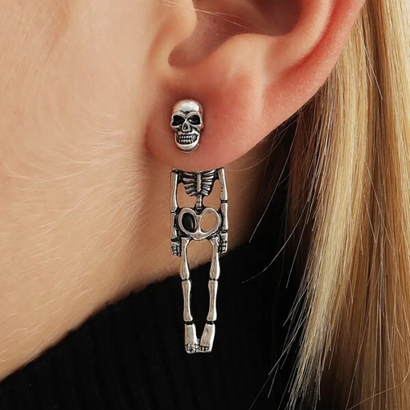 Skull Skeleton Simulation Human Detachable Ghost Earrings