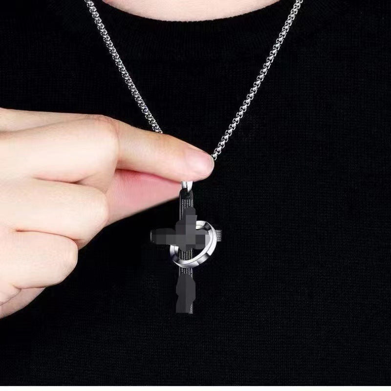 Women's & Men's Cross Stainless Steel Hip Hop Punk Necklaces