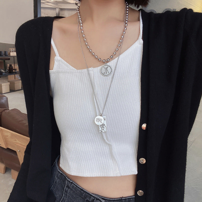 Women's Style Accessories Twin Sweater Chain Hip Necklaces