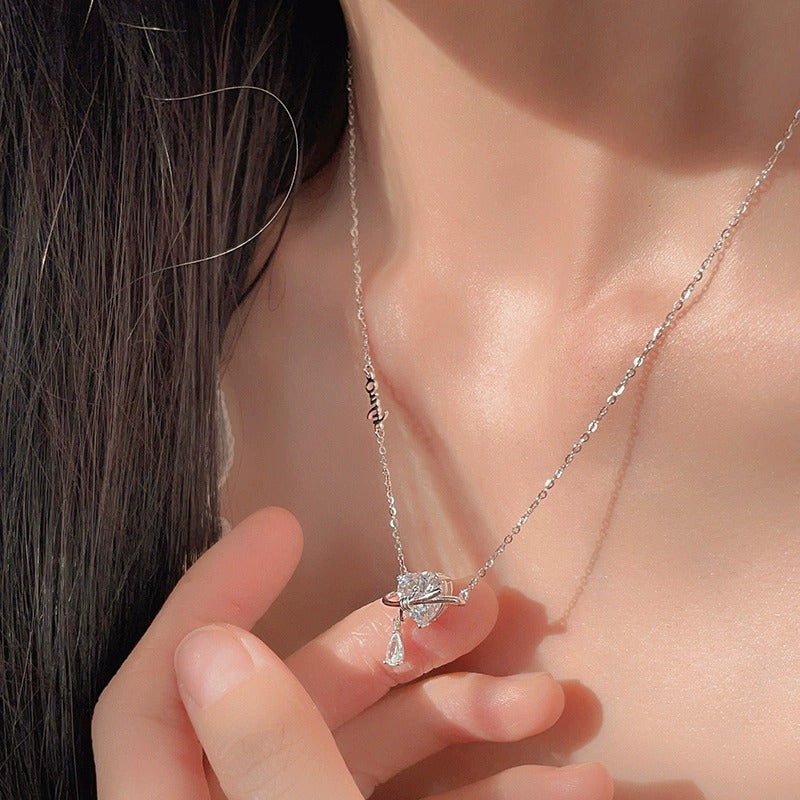 Colliers d'amour en argent Sterling de luxe de haute qualité, cadeau de saint-valentin