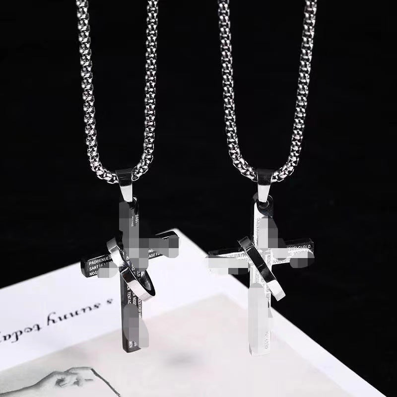 Women's & Men's Cross Stainless Steel Hip Hop Punk Necklaces