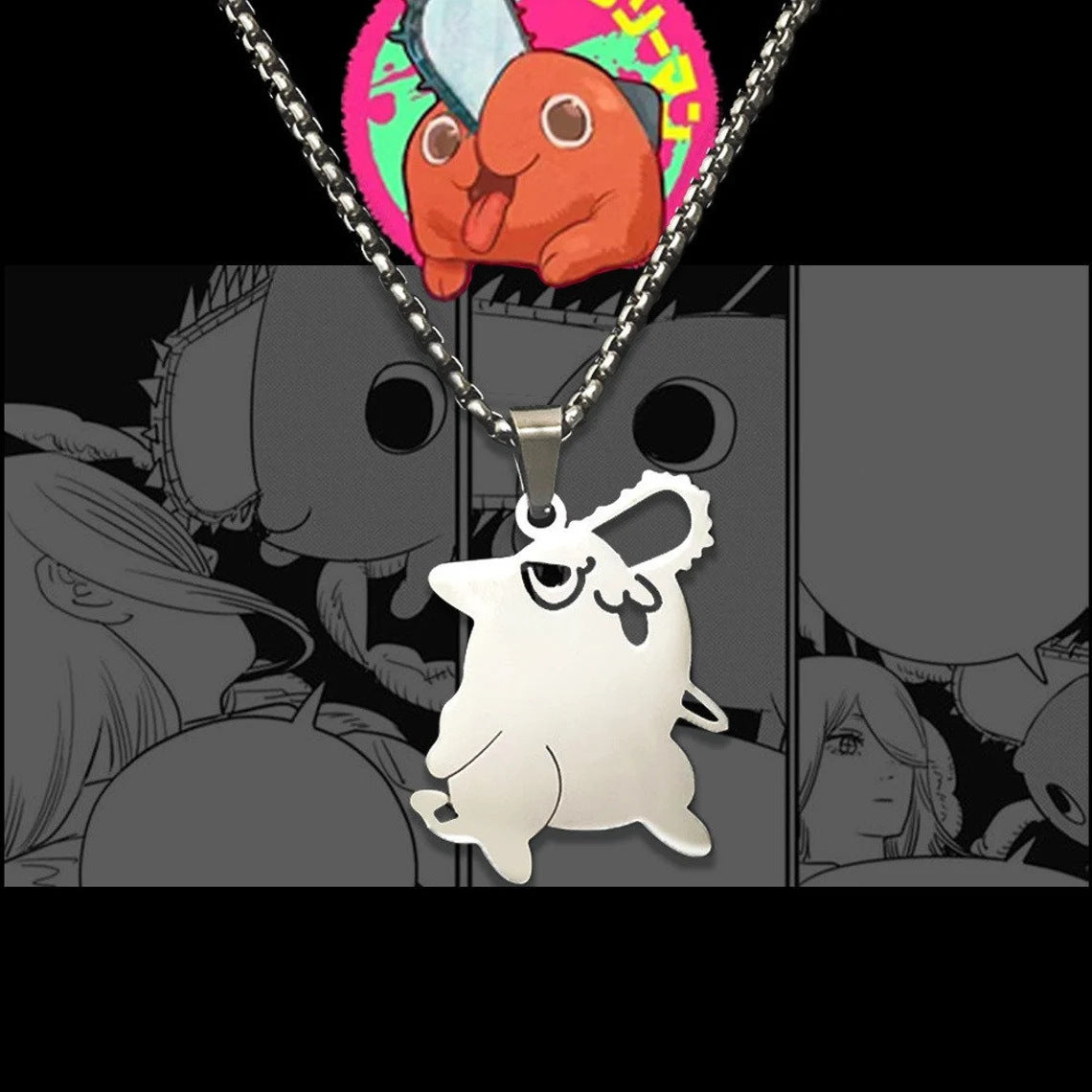 Women's & Men's & Cat Cute Cartoon Trendy And Stainless Steel Necklaces