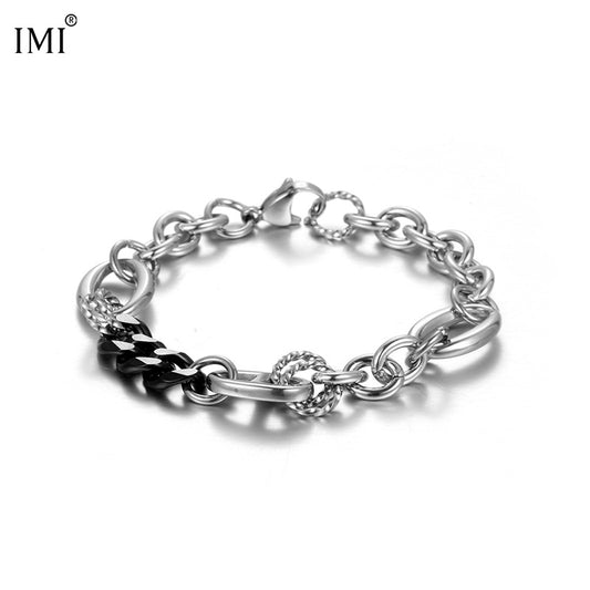 Women's & Men's & Design Titanium Steel Fashionable Stitching Bracelets