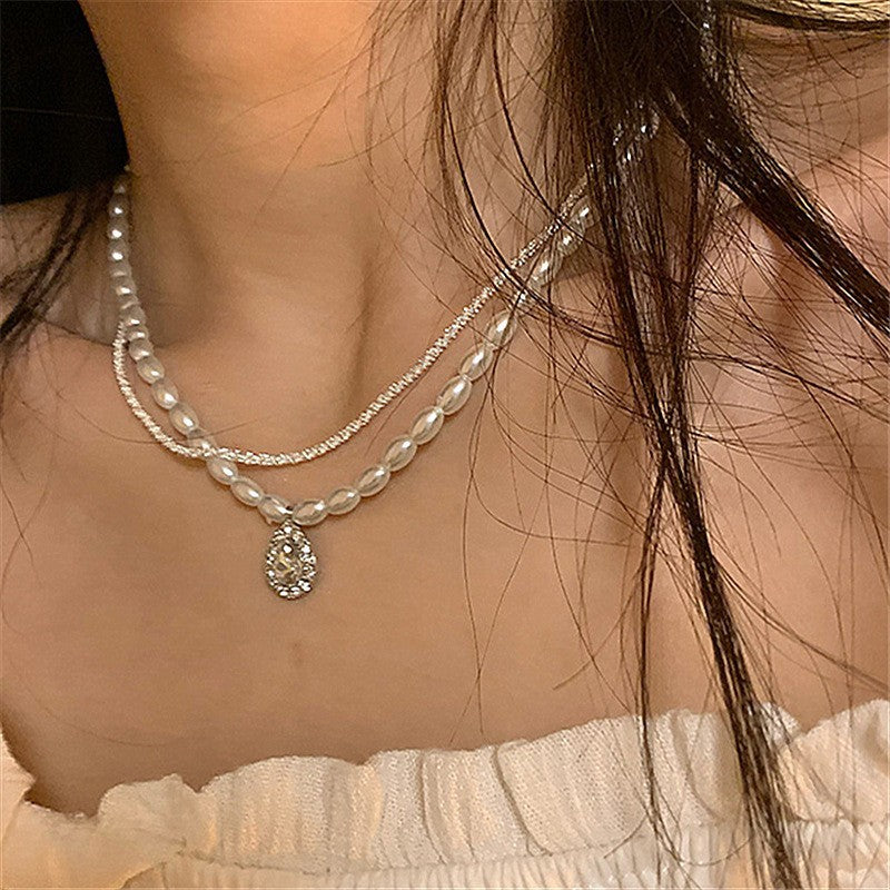 Women's Lace Short Pearl Niche Sexy Simple Necklaces