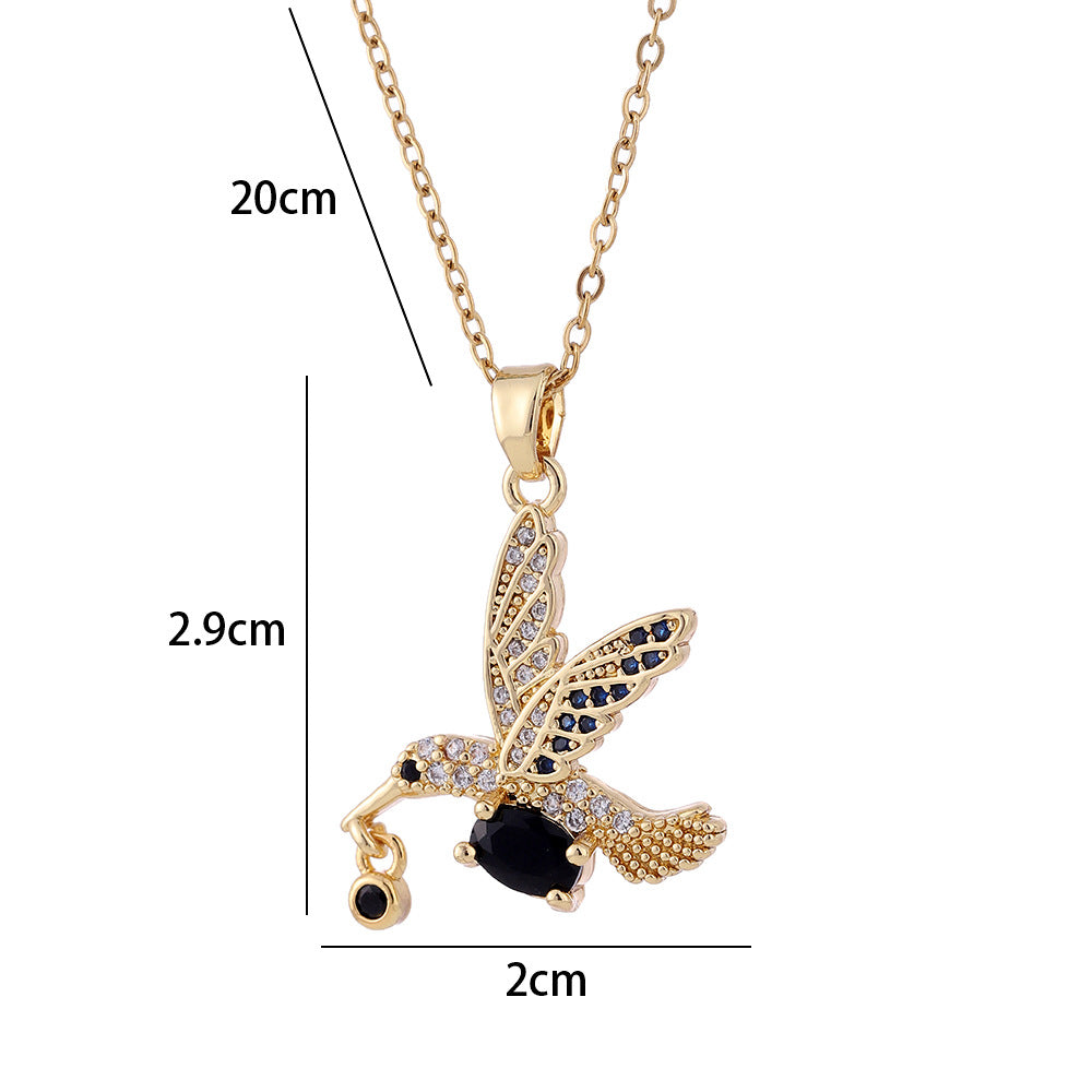 Women's Bird Animal Elegant Jewelry Full Diamond Necklaces