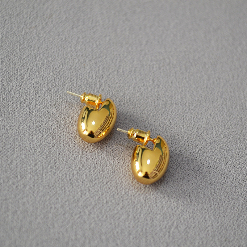 Women's Design Brass Gold-plated Sier Needle Elegant Earrings