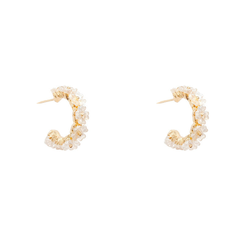 Popular Cool Style Shell Flower Sweet Ear Earrings