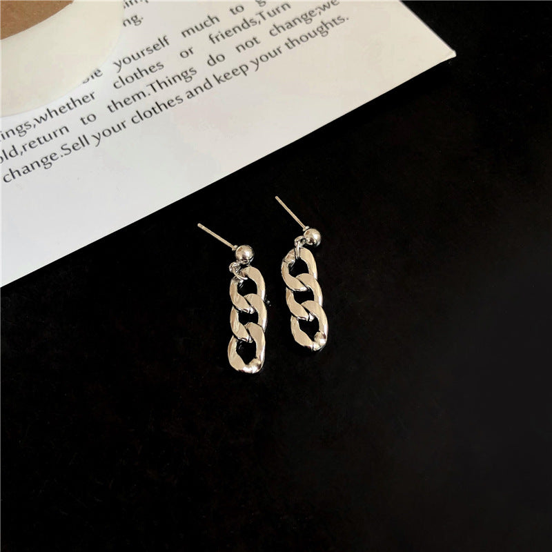 Needle Chain Female Temperament Trendy Cold Earrings