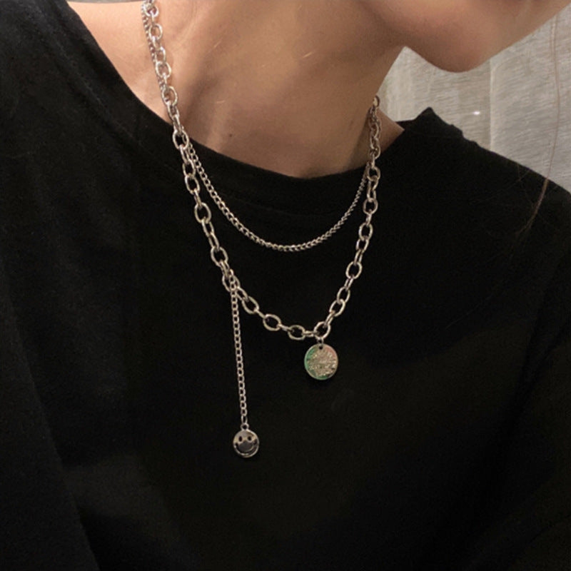 Women's Accessories Hip Hop Clavicle Chain Double Layer Necklaces