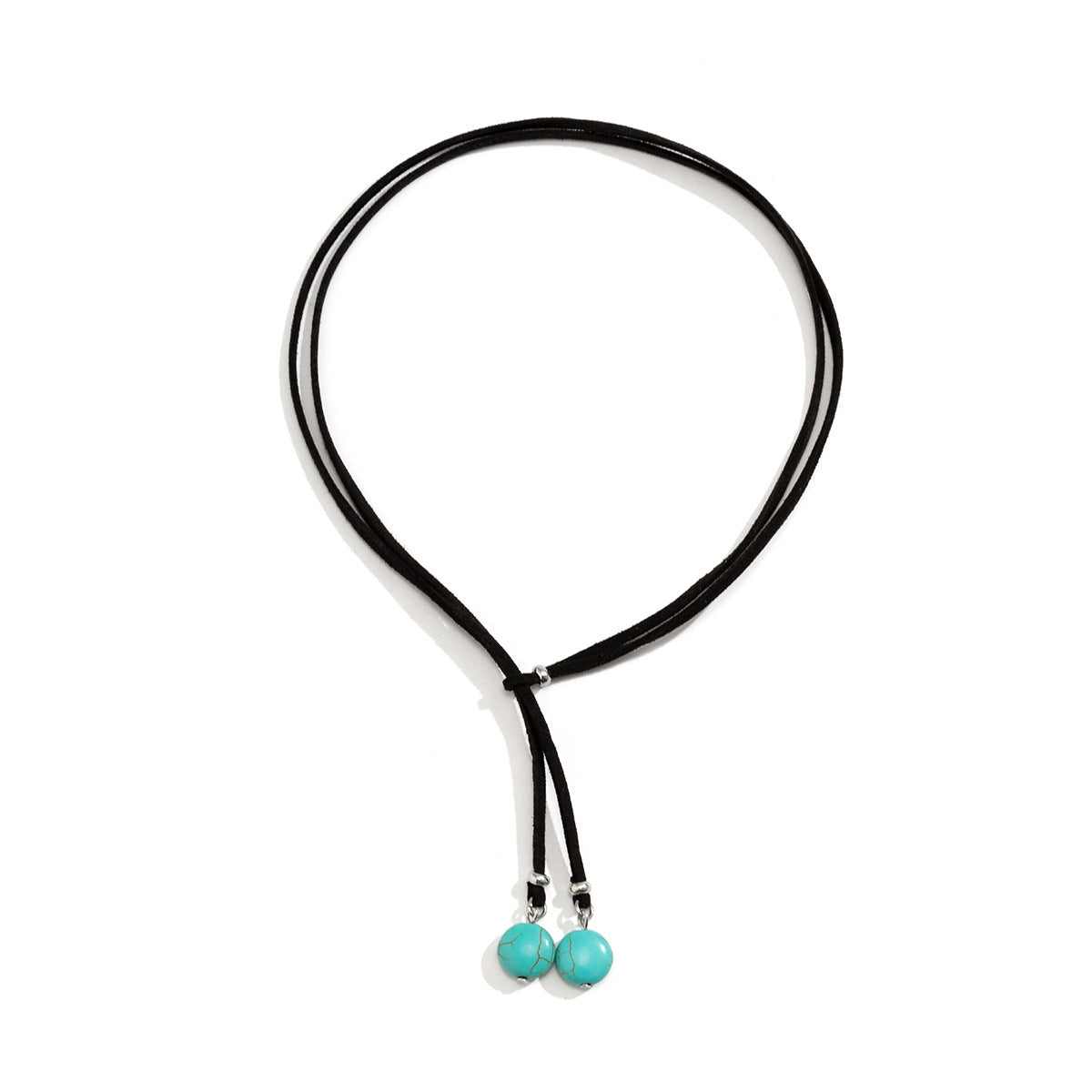 Chaîne de clavicule Double Veet Turquoise, colliers doux et cool