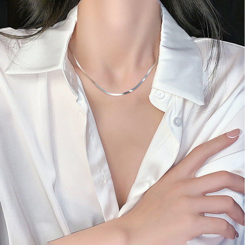 Whole Body Titanium Steel Simple High-grade Snake Bone Necklaces