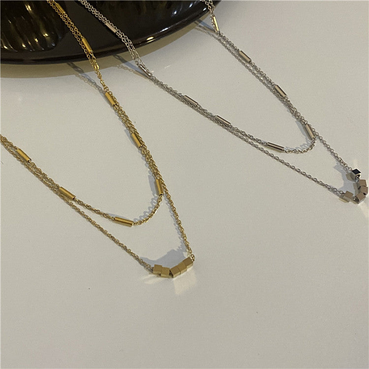 Women's Steel Cold Style Niche Design Simple Clavicle Necklaces