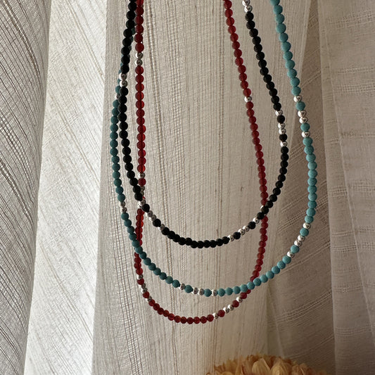 Wear Single Item Agate Turquoise Stackable Necklaces