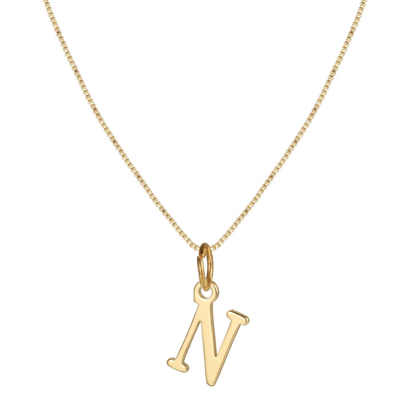 English Letter Creative Simple Box Chain Necklaces