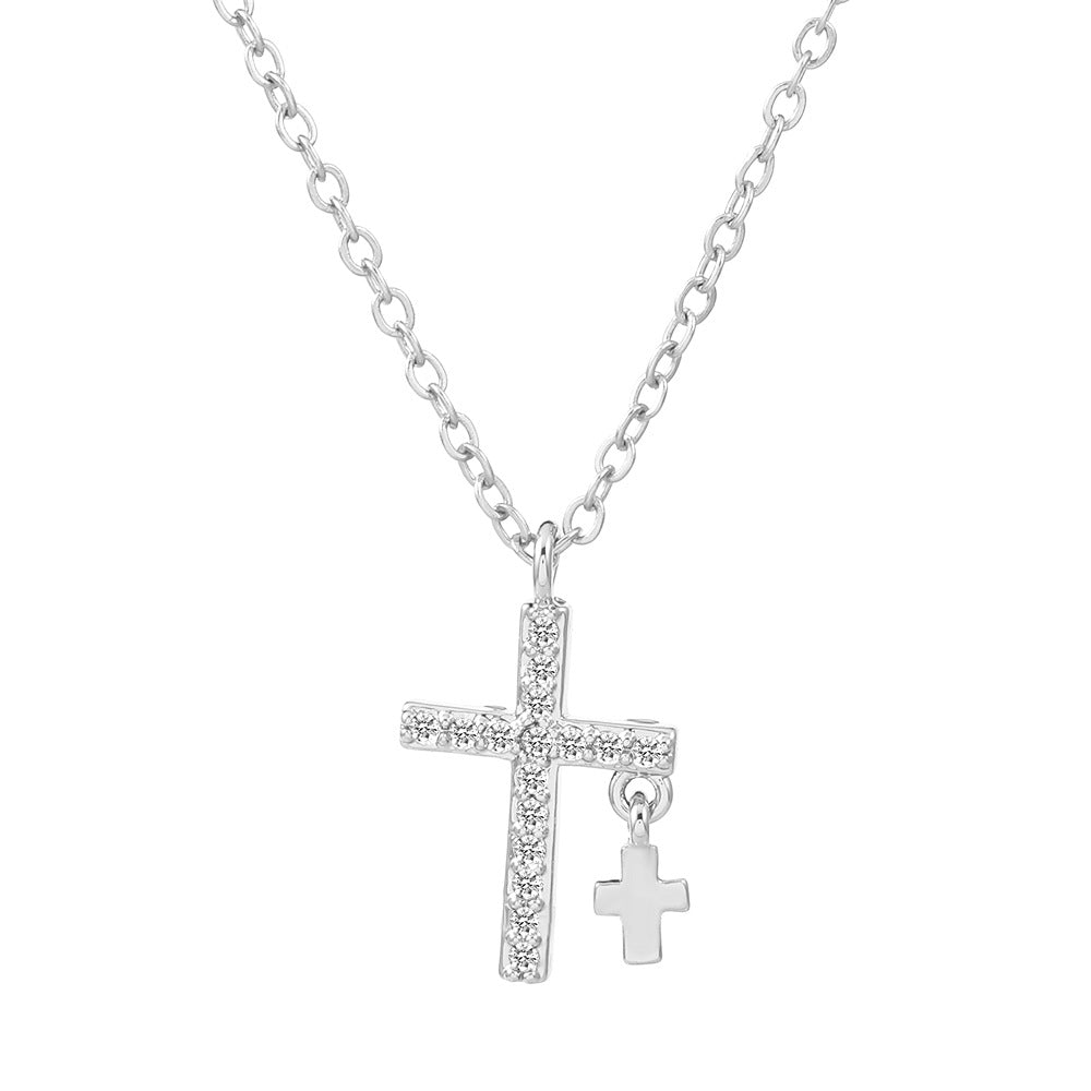 Diamond Cross Female Creative Design Geometric Necklaces