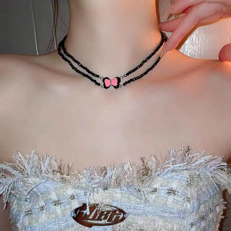 Women's Bow Minority Graceful Personality Accessories Clavicle Chain Necklaces