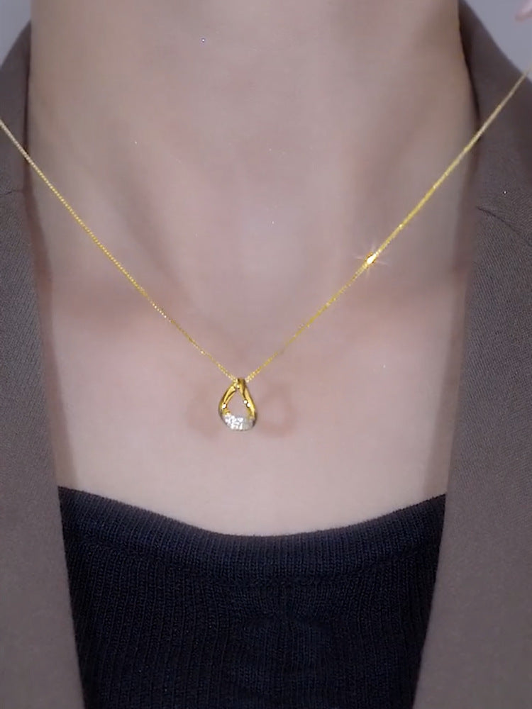 Luxury Gold Zircon Female Niche Exquisite Design Necklaces