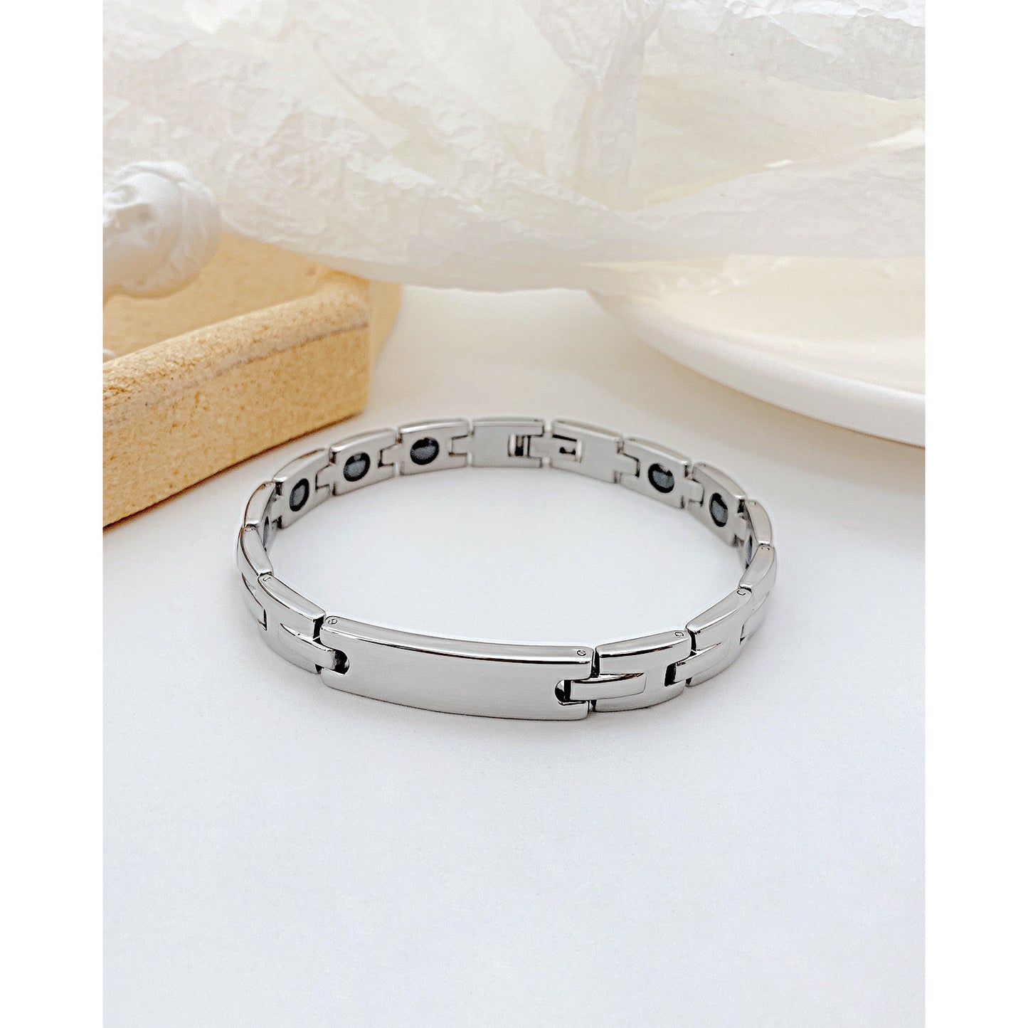 Men's Hop Stainless Steel Personality Fashion Magnet Bracelets