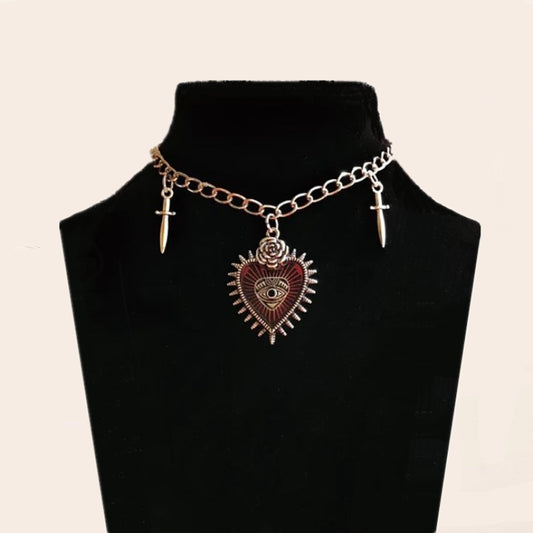 Vintage Gothic Halloween Heart-shaped Accessories Stylish Necklaces