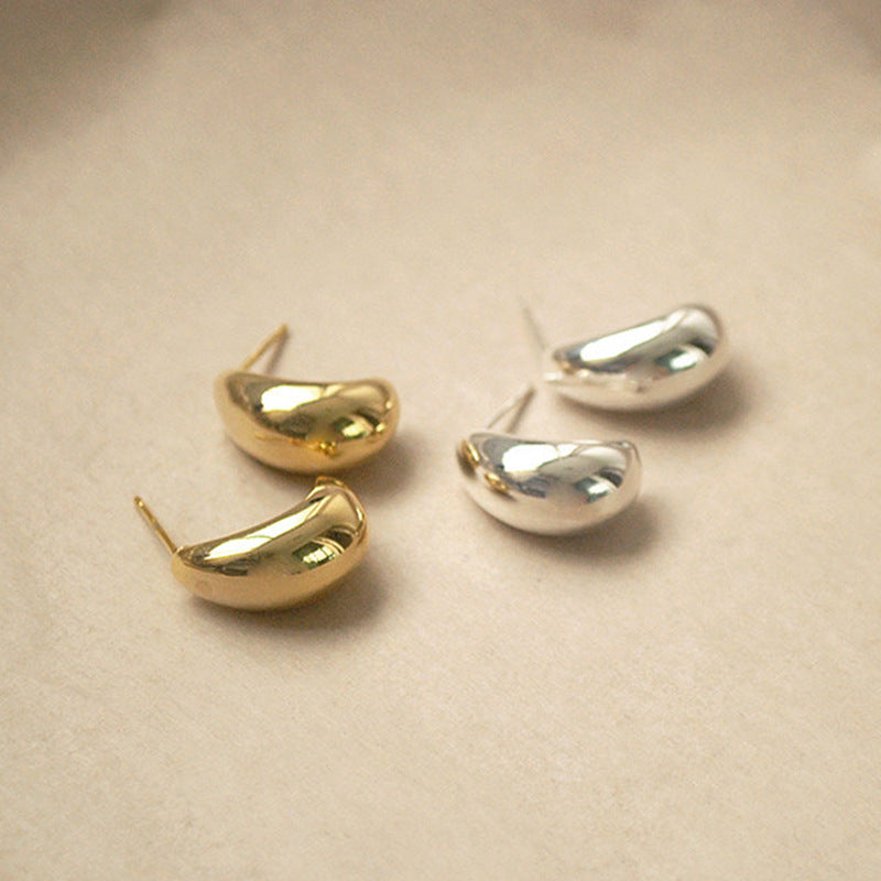 Luxury Minority Gold Water Drop-shaped Korean Earrings