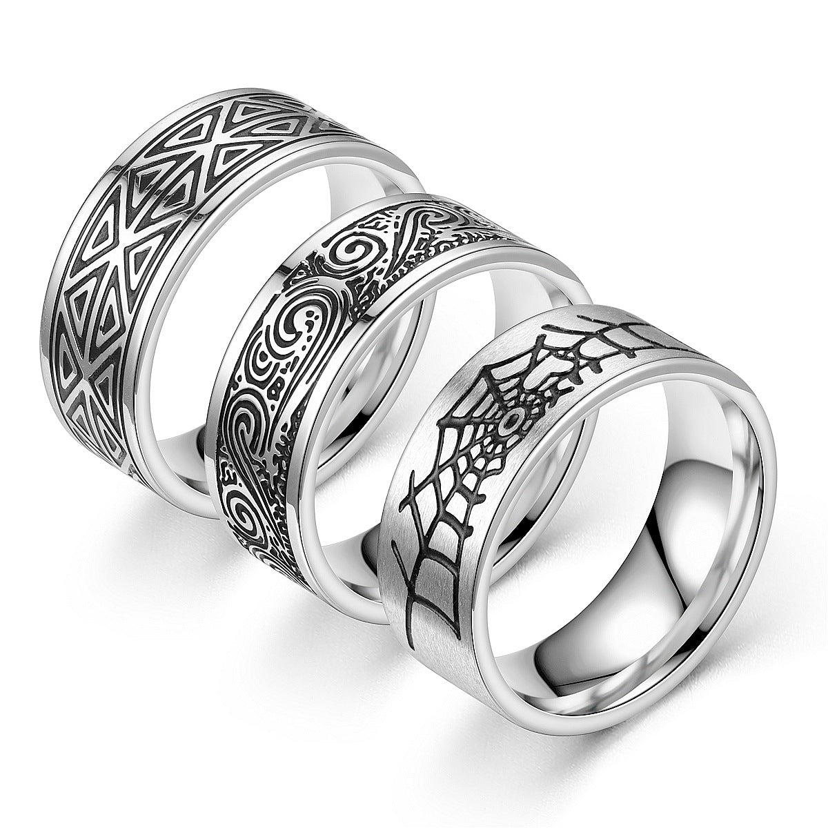 Men's Retro Style Creative Titanium Steel Personality Rings