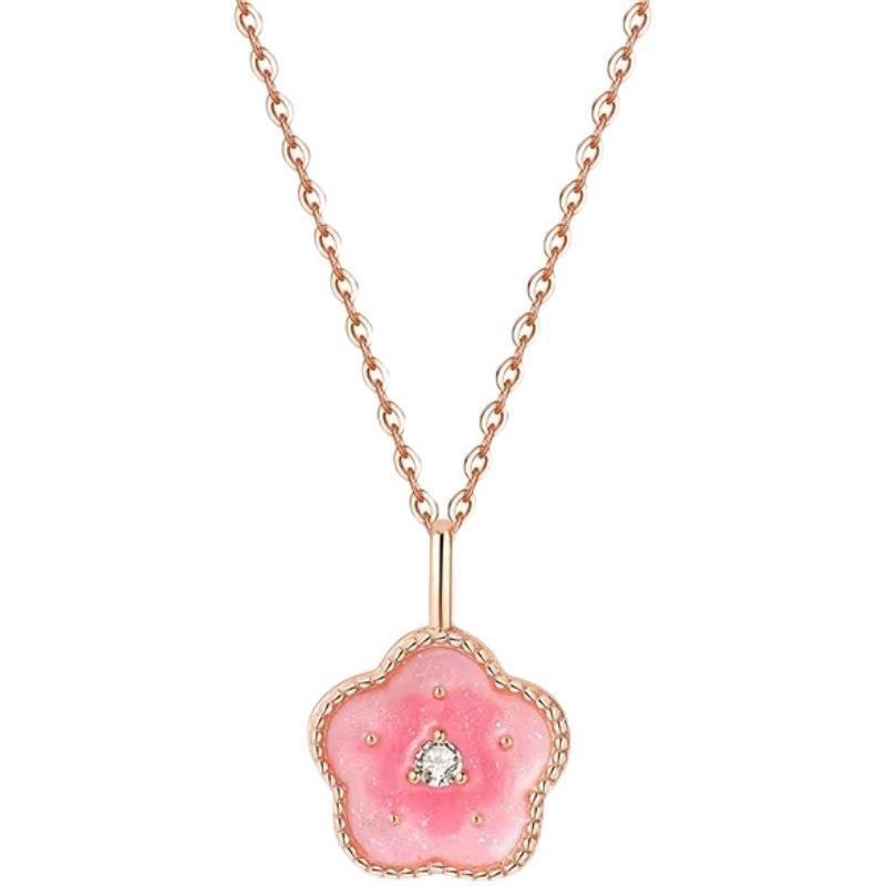 Female Pink Gentle Fairy Design Temperament High Necklaces