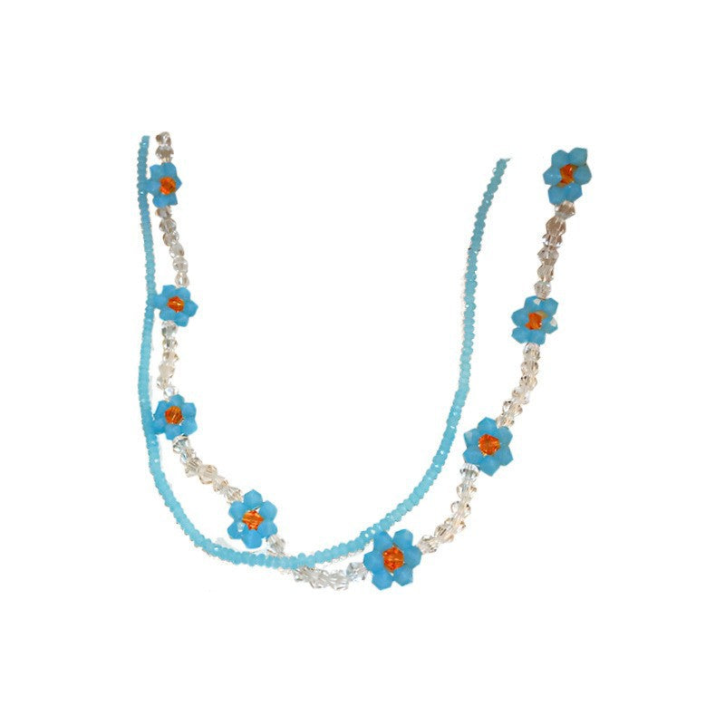 Women's Pearl Flower Beaded Fashion Design Creative Clavicle Necklaces