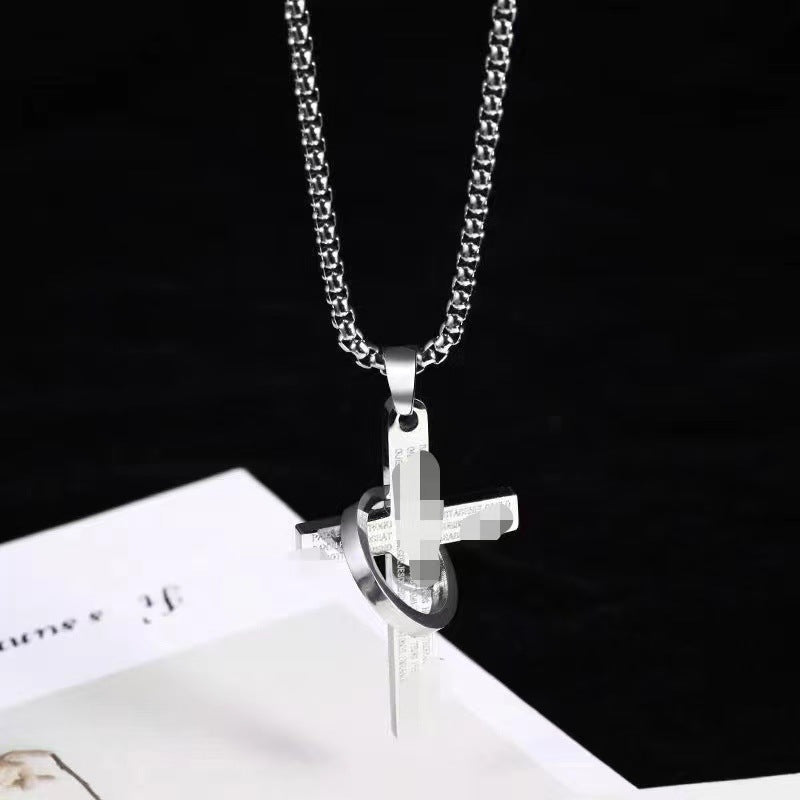 Women's & Men's Cross Stainless Steel Hip Hop Punk Necklaces