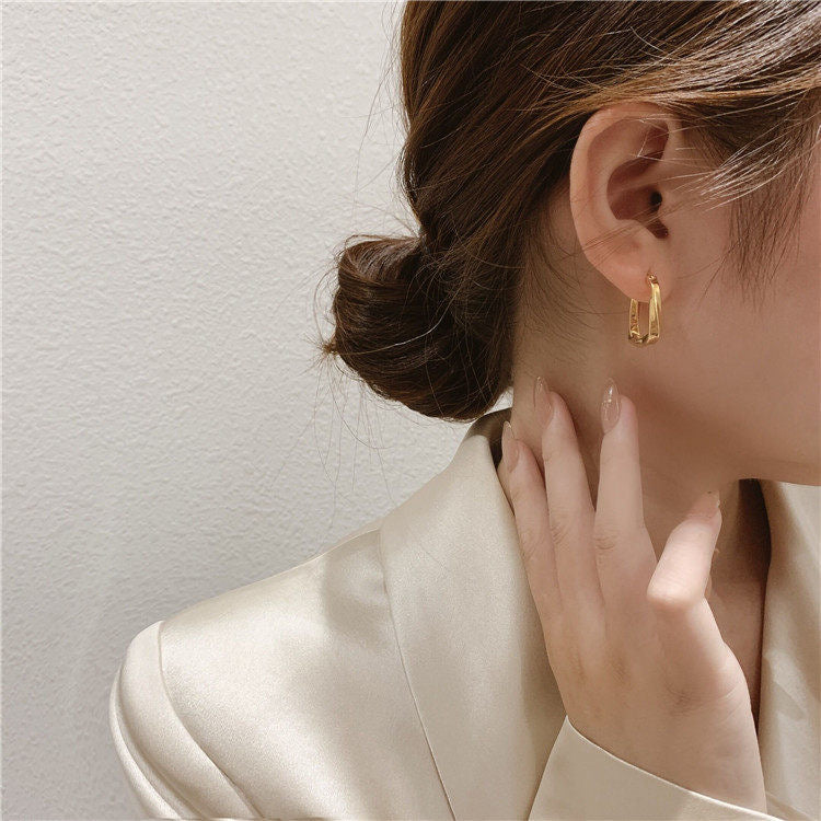 Simple Retro Indifference Trend Niche French Earrings