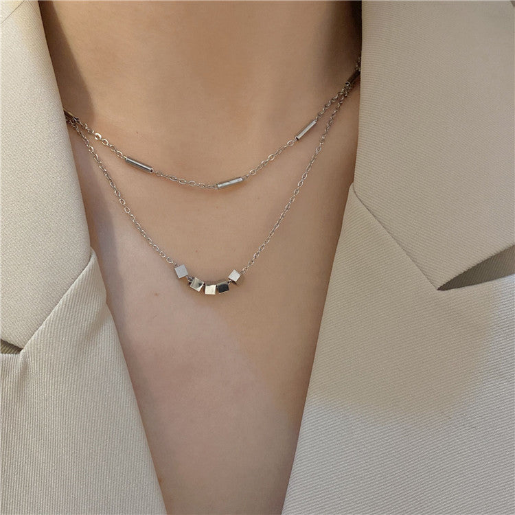 Women's Steel Cold Style Niche Design Simple Clavicle Necklaces