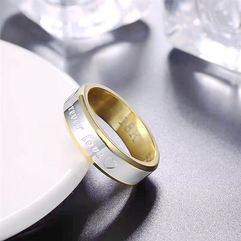 Steel Pair For Couple Wedding Korean Style Rings