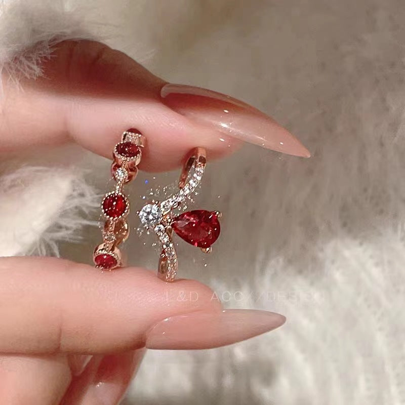 Court Fashion Exquisite High-grade Ruby Female Rings