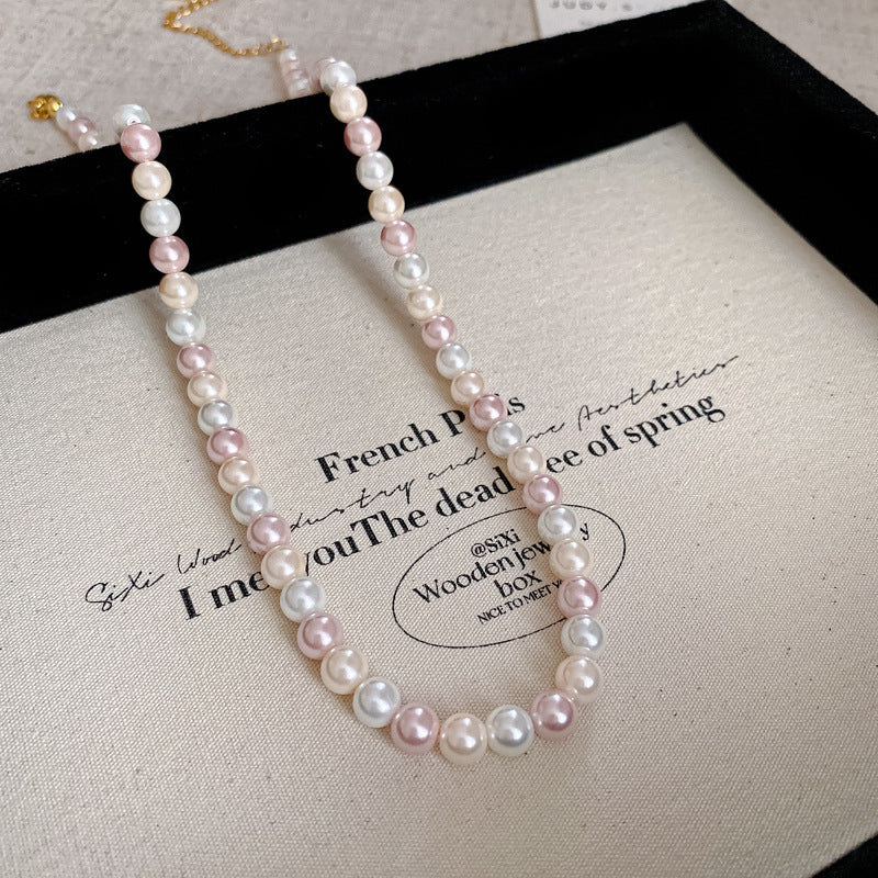 Pearl Fashionable Simple Palace Style Light Necklaces