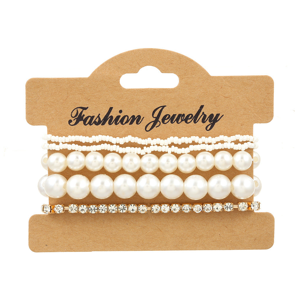 Set Pearl Style Minority Fashion Bead Bracelets