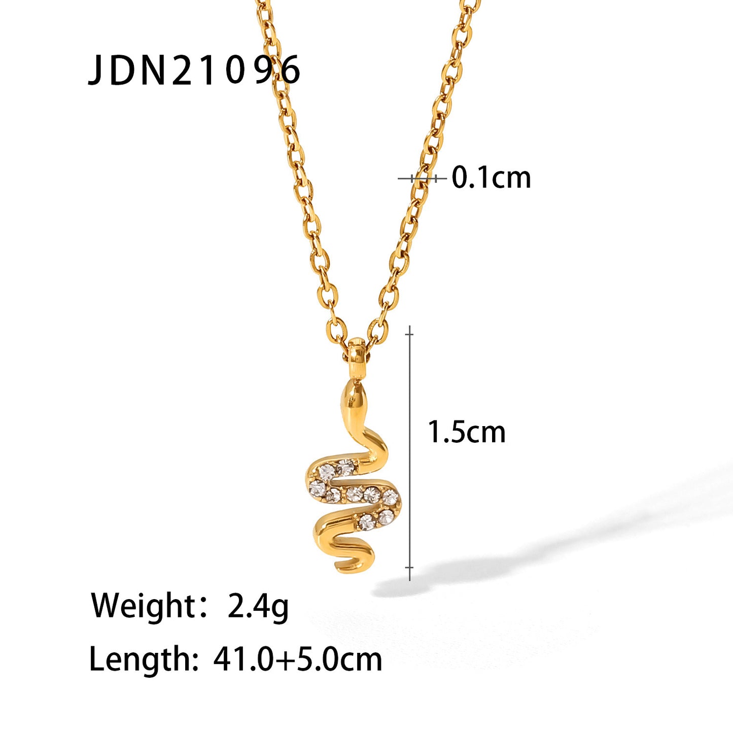 Women's Titanium Steel Gold Stainless Inlaid Zircon Necklaces