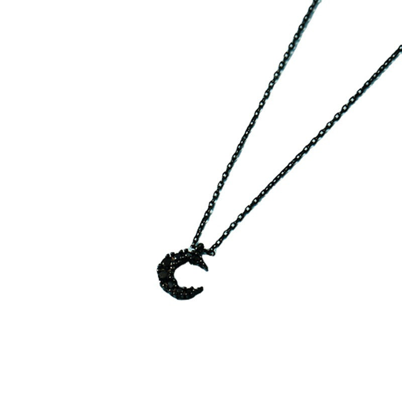 Crescent Dark Moon Pendant Female Niche Necklaces