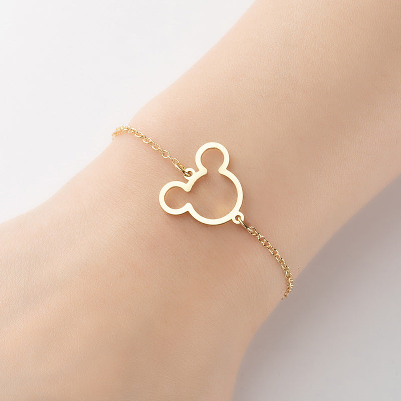 Bracelets de personnage de dessin animé de mode mignon Mickey Mouse pour femmes