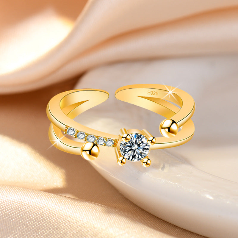 Female Light Luxury Minority High-grade Diamond Rings