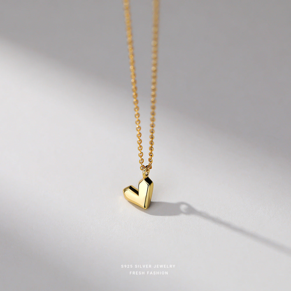 Pendentif coeur pour femmes, Design minimaliste, colliers légers de luxe, intérêt spécial