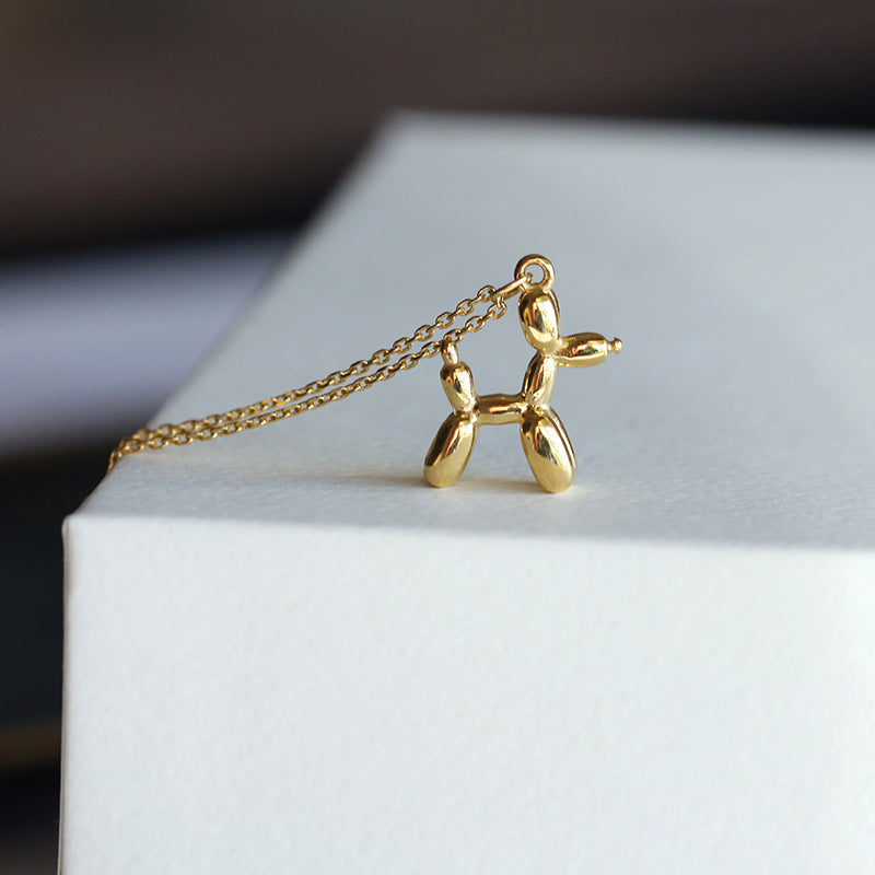 Wang Puppy Pendant Titanium Steel Female Necklaces