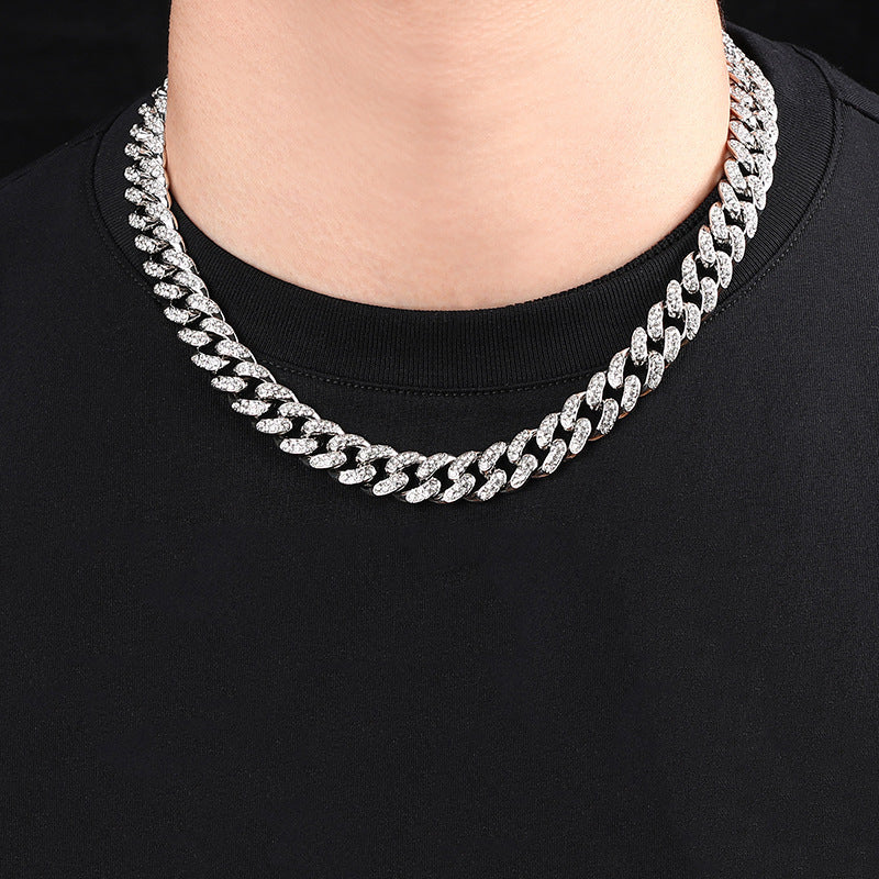 Women's & Men's & Hipster Cuban Link Chain Diamond Mm Necklaces