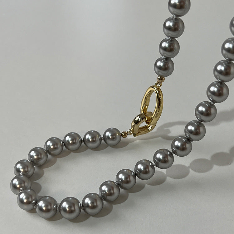 Circle Strong Light Pearl Female Minority Clavicle Chain Necklaces