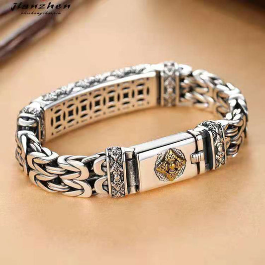 Men's Sier Fashion Creative Personality Hand Jewelry Vajra Bracelets