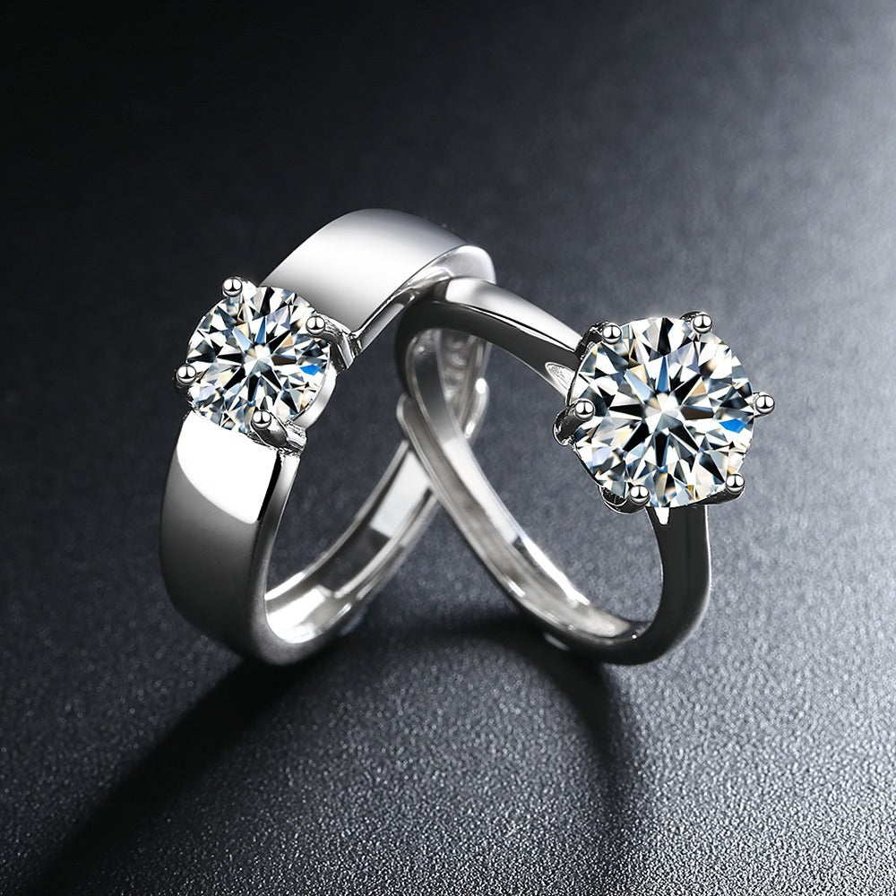 Korean Style Fresh Simple Zircon Open Diamond Rings