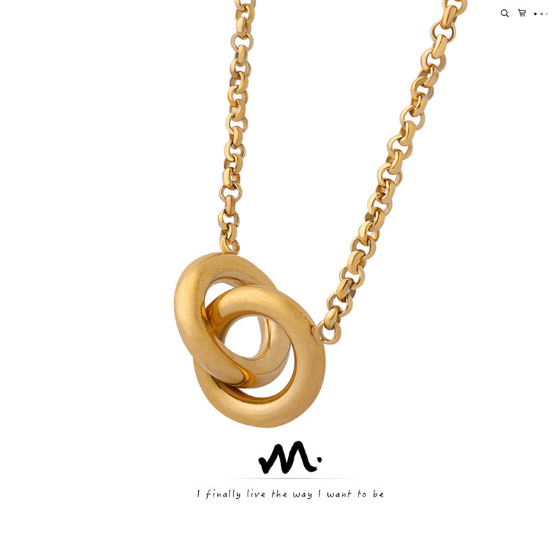 Gift Design Titanium Steel Gold-plated Korean Fashion Necklaces